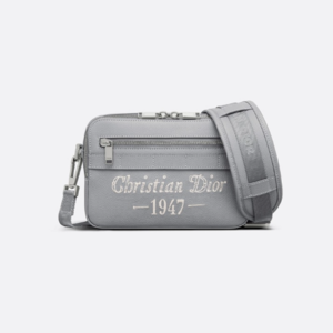 디올 옴므 사파리 메신저 백 (Christian Dior 1947 시그니처 Dior 그레이 그레인 송아지 가죽)